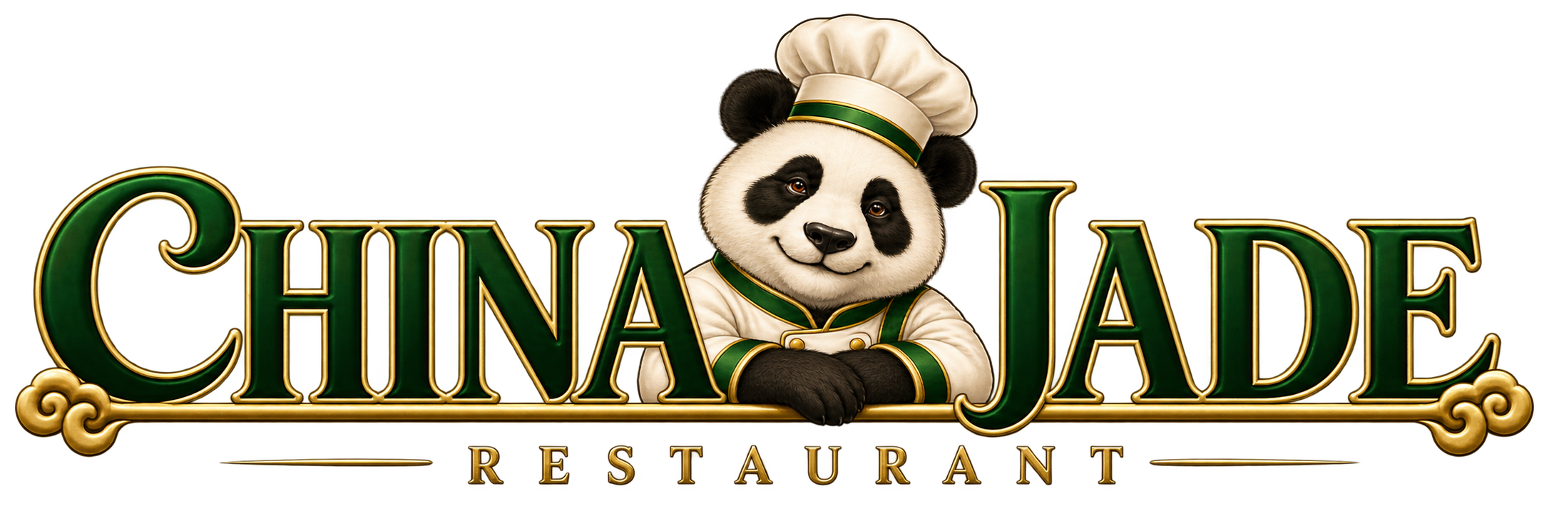 China Jade Restaurant panda chef logo